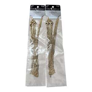 2 -Pack Lot Metal Gallery Value Pack Necklace Chains 16in 6pc Gold Tone
